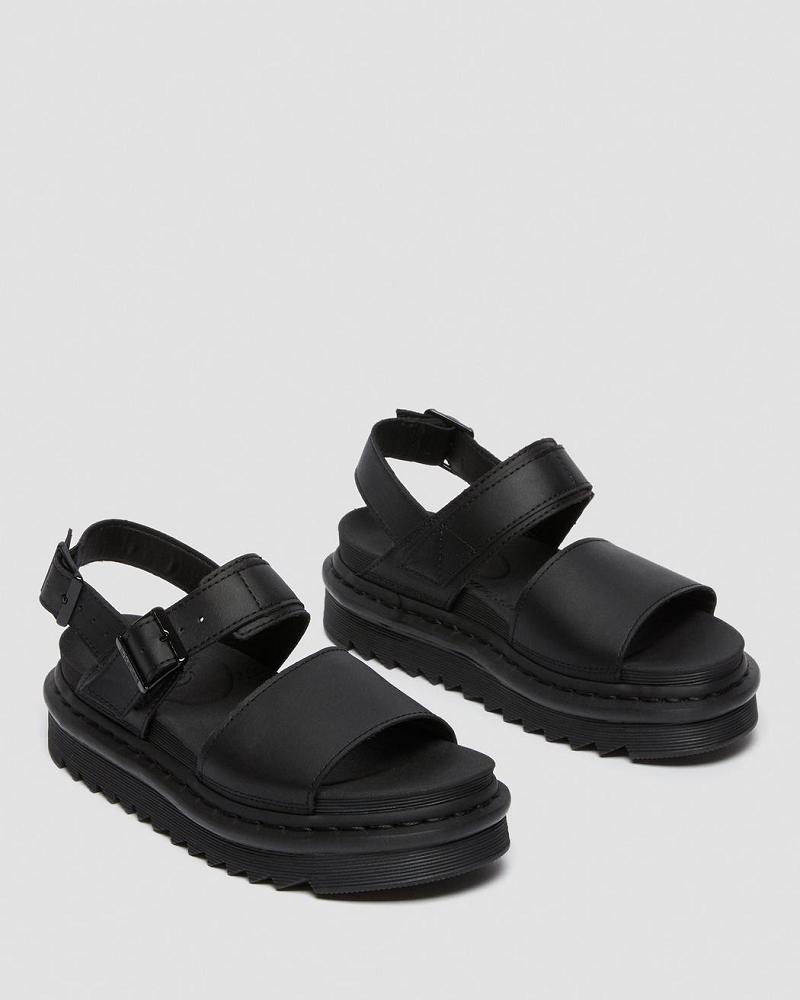 Sandalias De Gladiador Dr Martens Voss Cuero Mujer Negros | MX 485CTV